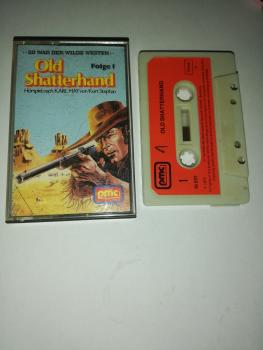Old Shatterhand Folge 1 Grau mit Roten Aufkleber 10.057 PMC(Seite 1 der MC beschrieben)